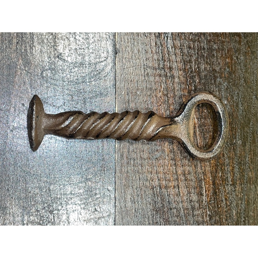 Rustic Cast Iron Bottle Opener Railroad Spike Style Barware‎ Beer Soda Opener
